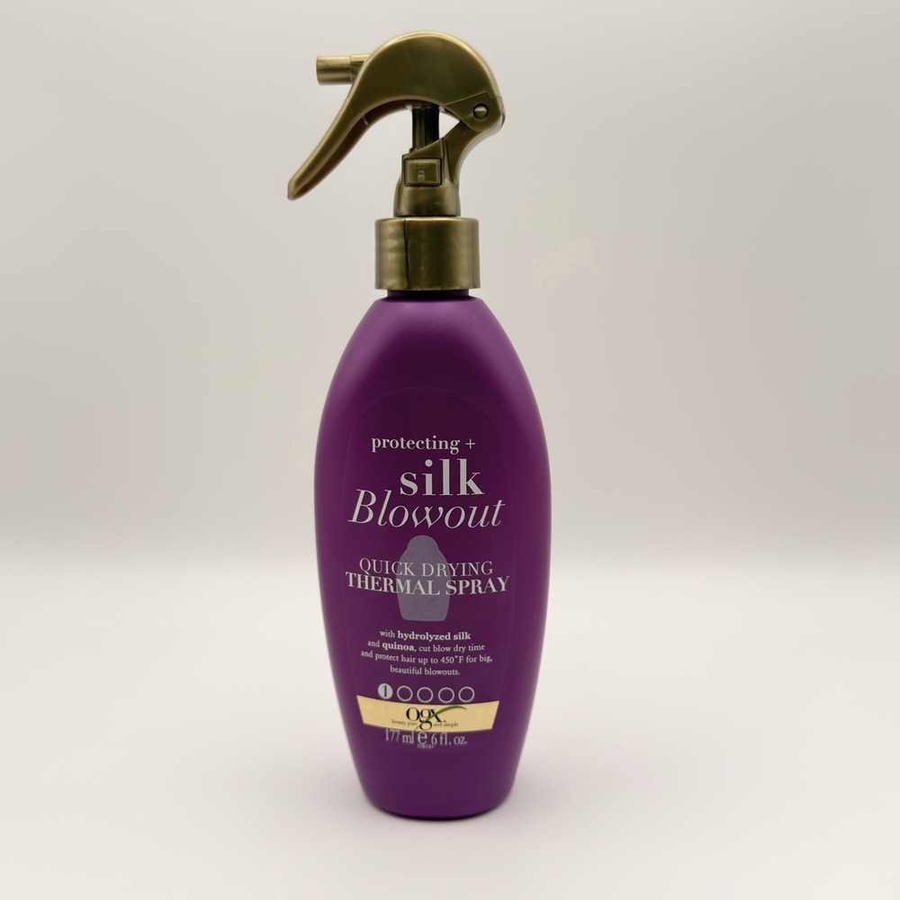 OGX Protecting + Silk Blowout Quick Drying Thermal Spray 6 fl oz Pack of 1 new